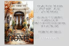 Autumn Front Door 12x18 Welcome to Our Home Garden Flag Product Image 2