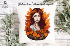 Watercolor Autumn Girl clipart, Autumn Girl Mug PNG Design Product Image 8