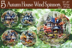 Autumn House Wind Spinner, Fall Colors House Wind Spinners Product Image 1