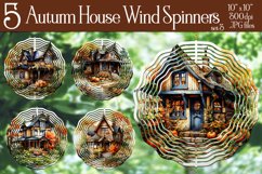 Autumn House Wind Spinner, Fall Colors House Wind Spinners Product Image 1