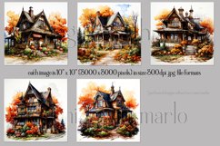 Autumn House Wind Spinner, Fall Colors House Wind Spinners Product Image 2