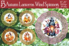 Autumn Lanterns Wind Spinner, Fall Flowers Wind Spinners Product Image 1
