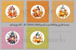 Autumn Lanterns Wind Spinner, Fall Flowers Wind Spinners Product Image 2