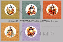 Autumn Lanterns Wind Spinner, Fall Flowers Wind Spinners Product Image 2