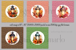 Autumn Lanterns Wind Spinner, Fall Flowers Wind Spinners Product Image 2