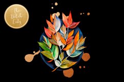Botanical Leaves Sticker Clipart Set - 33 .PNG Files Product Image 2