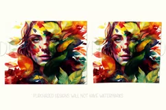 Unique Autumn Leaves Fantasy Woman Sublimation Tumbler Wrap Product Image 2