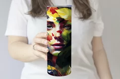 Unique Autumn Leaves Fantasy Woman Sublimation Tumbler Wrap Product Image 3