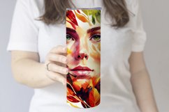 Unique Autumn Leaves Fantasy Woman Sublimation Tumbler Wrap Product Image 3