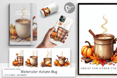 Autumn Mug Digital Paper Product Image 1