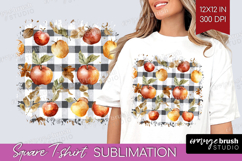 Cozy Autumn Square Tshirt Background - Harvest Season PNG Product Image 1