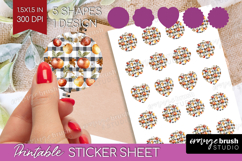 Cozy Autumn Round Sticker - Harvest Season Printable Sticker Product Image 1