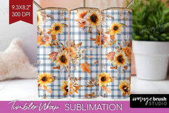 Cozy Autumn Tumbler Wrap - Harvest Season Tumbler PNG Product Image 1