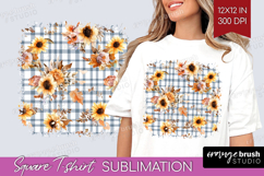 Cozy Autumn Square Tshirt Background - Harvest Season PNG Product Image 1