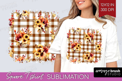 Cozy Autumn Square Tshirt Background - Harvest Season PNG Product Image 1