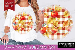 Cozy Autumn Round Tshirt Background - Harvest Season PNG Product Image 1