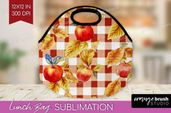 Cozy Autumn Lunch Bag - Harvest Season Lunch Bug PNG Product Image 1