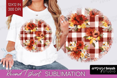 Cozy Autumn Round Tshirt Background - Harvest Season PNG Product Image 1