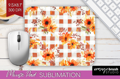 Cozy Autumn Mouse Pad Sublimation - Harvest Season Mousepad Product Image 1