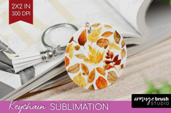 Cozy Autumn Keychain PNG - Harvest Season Keychain Product Image 1