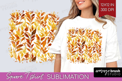 Cozy Autumn Square Tshirt Background - Harvest Season PNG Product Image 1