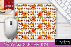 Cozy Autumn Mouse Pad Sublimation - Harvest Season Mousepad Product Image 1