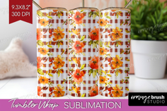 Cozy Autumn Tumbler Wrap - Harvest Season Tumbler PNG Product Image 1