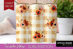 Cozy Autumn Tumbler Wrap - Harvest Season Tumbler PNG Product Image 1