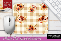 Cozy Autumn Mouse Pad Sublimation - Harvest Season Mousepad Product Image 1