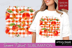 Cozy Autumn Square Tshirt Background - Harvest Season PNG Product Image 1