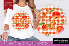 Cozy Autumn Round Tshirt Background - Harvest Season PNG Product Image 1
