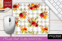 Cozy Autumn Mouse Pad Sublimation - Harvest Season Mousepad Product Image 1