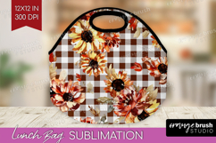 Cozy Autumn Lunch Bag - Harvest Season Lunch Bug PNG Product Image 1