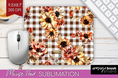 Cozy Autumn Mouse Pad Sublimation - Harvest Season Mousepad Product Image 1