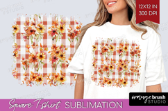 Cozy Autumn Square Tshirt Background - Harvest Season PNG Product Image 1