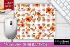 Cozy Autumn Mouse Pad Sublimation - Harvest Season Mousepad Product Image 1