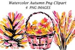 Watercolor Autumn Png Clipart Product Image 1