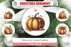 Autumn Pumpkins Ornament Product Image 1