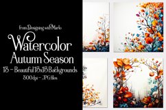 Autumn Season Backgrounds, Fall Colors Leaves Background Product Image 1