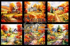 Autumn Scenes Backgrounds, Fall Country Scenes Background s1 Product Image 1