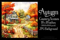 Autumn Scenes Backgrounds, Fall Country Scenes Background s2 Product Image 4