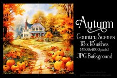 Autumn Scenes Backgrounds, Fall Country Scenes Background s1 Product Image 2