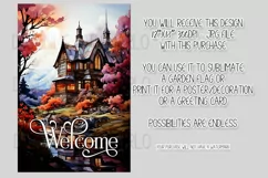 Watercolor Autumn 12x18 Welcome Garden Flag Sublimation Product Image 2