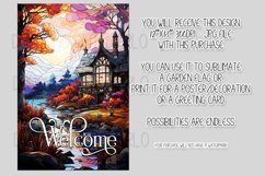 Watercolor Autumn 12x18 Welcome Garden Flag Sublimation Product Image 2