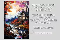 Watercolor Autumn 12x18 Welcome Garden Flag Sublimation Product Image 2
