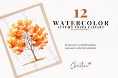 Watercolor Autumn Tree Clipart Product Image 2