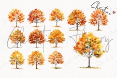 Watercolor Autumn Tree Clipart Product Image 4