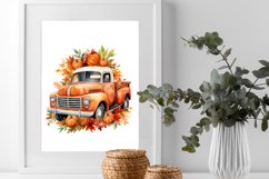 Autumn Truck Pumpkin Watercolor Clipart Bundle Product Image 5