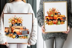 Autumn Truck Pumpkin Watercolor Clipart Bundle Product Image 6