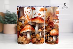 Watercolor autumn with mushrooms 3D Tumbler Wrap Product Image 2